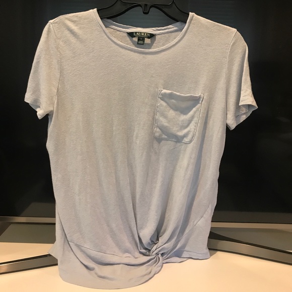 Ralph Lauren Tops - Women’s Ralph Lauren Tee Light Blue Size Medium!